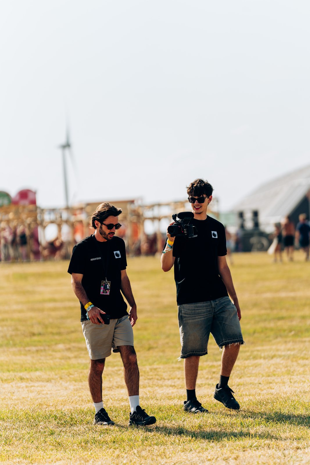 Lucas en tournage sur un festival