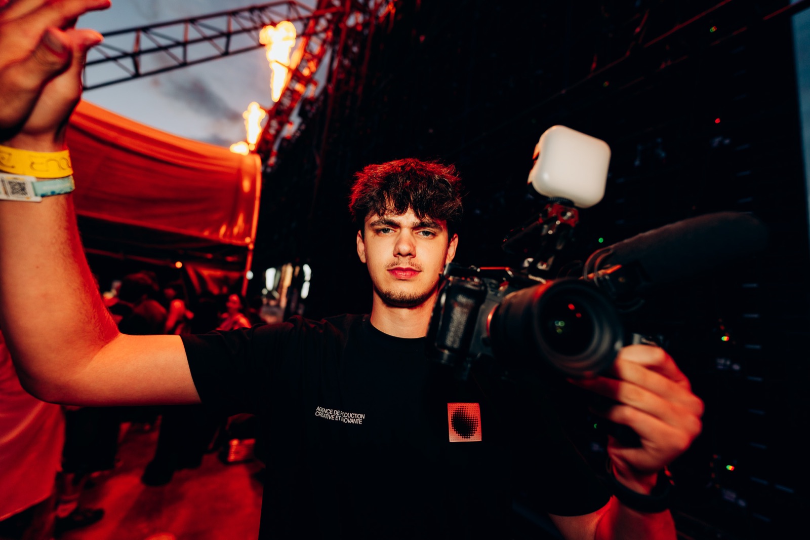Lucas en tournage en festival